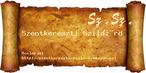 Szentkereszti Szilárd névjegykártya