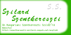 szilard szentkereszti business card